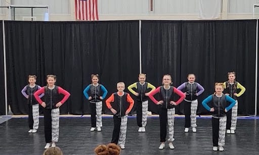 Children learning stage presence and collaboration in a youth theater class