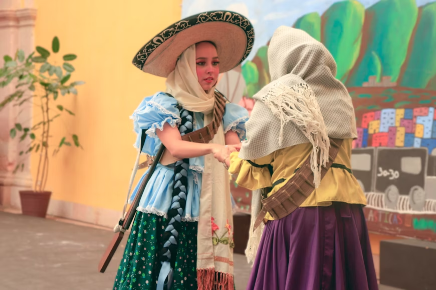 Oral communication skills developed through theater work on stage